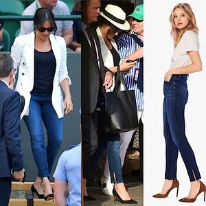 MOTHER The Swooner High Waisted Ankle Slice Jeans Dark Wash